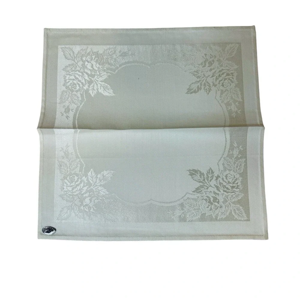 Bardwil Damask Tablecloth Arbor Rose Hand Hemmed Napkins‎ Set Japan 52x52